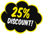 Earn 25% off your order on Tuesdays!